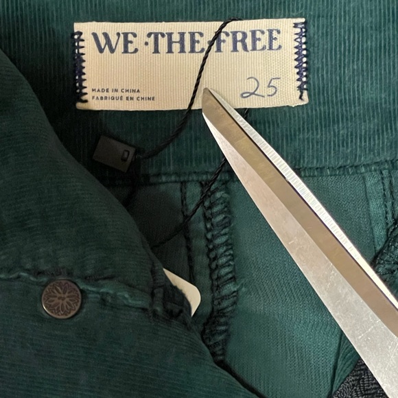 We The Free ‘Jayde’ Corduroy Flare Pants in teal - Picture 2 of 3